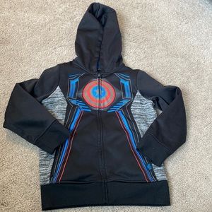 Marvel Hero Elite captain America boys zip hooded sweatshirt size 6